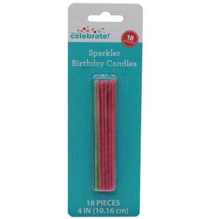PAQUETE DE 18 VELAS DE CUMPLEAÑOS CON CHISPAS