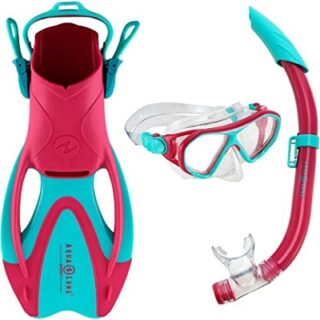 SET DE BUCEO COLOR ROSADO 3 PC