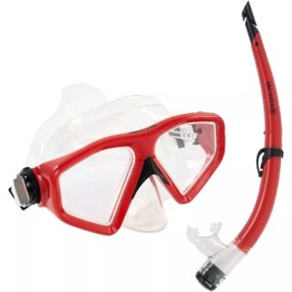 SET DE BUCEO COLOR ROJO 2 PC