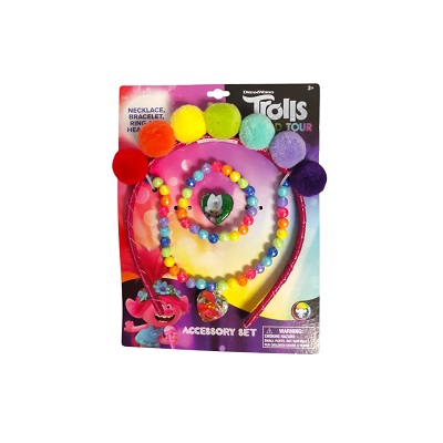 JUEGO DE ACCESORIOS SURTIDOS DE TROLLS CON COLLAR