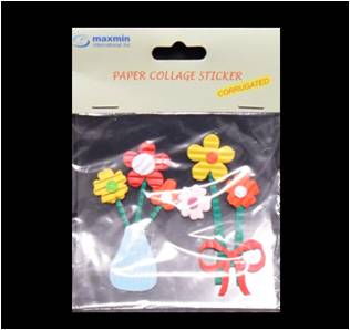 ESTICKER DE PAPEL CORRUGADO FLORES