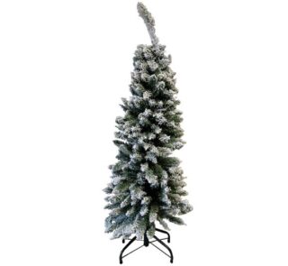 ARBOL NAVIDEÑO NEVADO 180 CM DELGADO LAPIZ