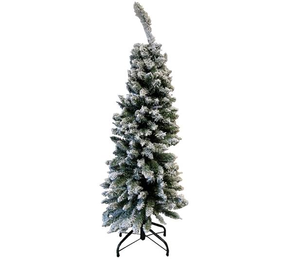ARBOL NAVIDEÑO NEVADO 180 CM DELGADO LAPIZ