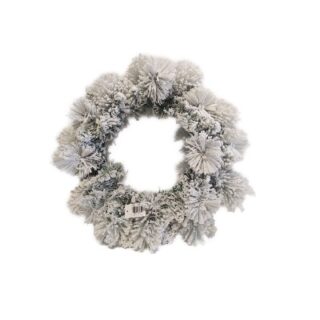 CORONA NAVIDEÑA DE NIEVE 50 CM