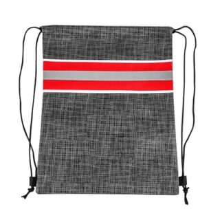 MOCHILA DEPORTIVA CON CORDON ROJA DE 41 X 32 CM