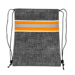 MOCHILA DEPORTIVA CON CORDON NARANJA DE 41 X 32 CM