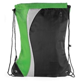 MOCHILA DEPORTIVA CON CORDON VERDE DE 44 X 30 CM
