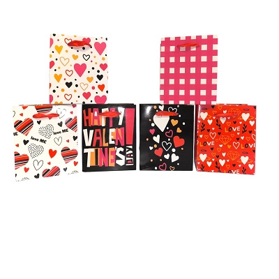 BOLSA PARA REGALO 11.5 X 14 CM SAN VALENTIN