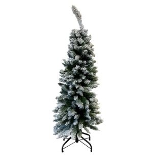 ARBOL NAVIDEÑO NEVADO 300 CM DELGADO LAPIZ