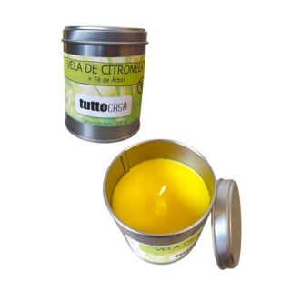 VELA DE CITRONELA DE ACERO GALBANIZADO 150 GRAMOS