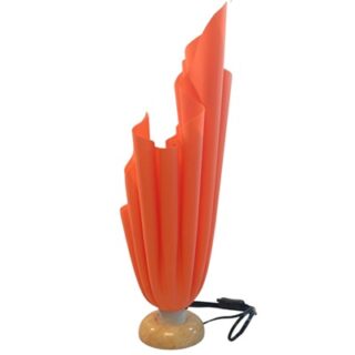 LAMPARA DE TELA DECORATIVA CON BASE DE MARMOL 56 CM