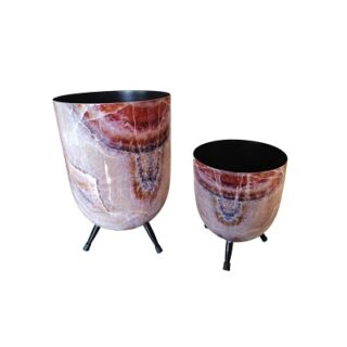 SET DE MACETAS DE METAL 2 PC