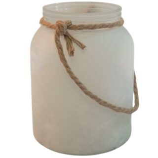 FRASCO DE VIDRIO GRANDE DECORATIVO CON AGARREADERO