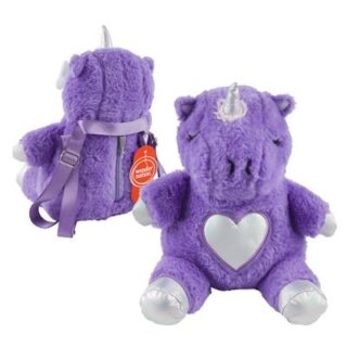 MOCHILA DISEÑO UNICORNIO DE PELUCHE 26 CM