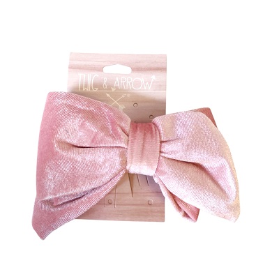 GANCHO PARA PELO CON MOÑO ROSADO