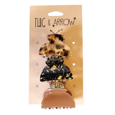 GANCHOS PARA PELO 3 PC DE PLASTICO