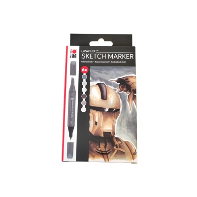 SET DE MARCADORES GRUESOS 6 COLORES