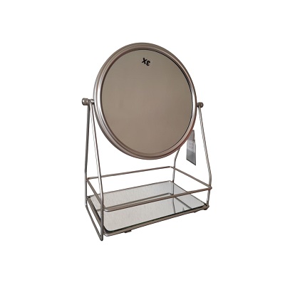 ESPEJO DE MESITA COLOR GRIS 30 X 19 CM