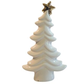ARBOL NAVIDEÑO DE CERAMICA BLANCO 30 CM