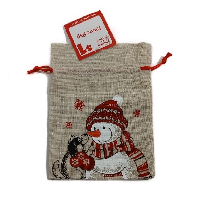BOLSA DE TELA NAVIDEÑA