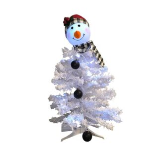 ARBOL NAVIDEÑO ILUMINADO MUÑECO DE NIEVE 60.9 CM