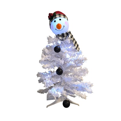 ARBOL NAVIDEÑO ILUMINADO MUÑECO DE NIEVE 60.9 CM