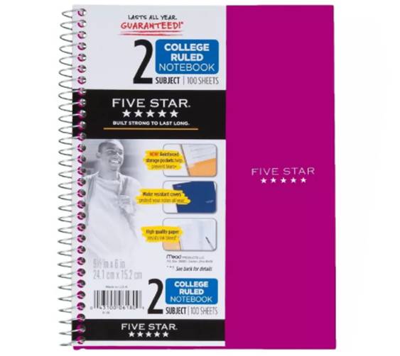 CUADERNO UNIVERSITARIO FIVE STAR