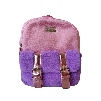 MOCHILA DE PELUCHE COLOR ROSADA 25 CM