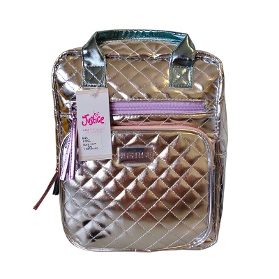 MOCHILA COLOR PLATEADA 28 CM