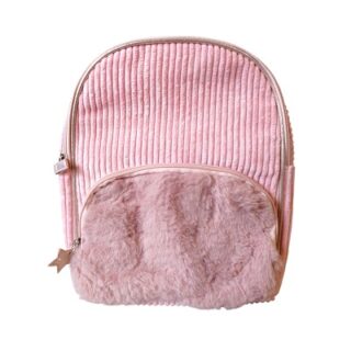MOCHILA COLOR ROSADA DE PELUCHE 27 CM