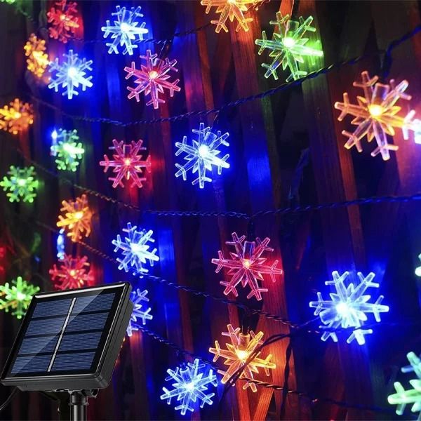 Luces navideñas solares 6 metros