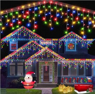 Luces navideñas tipo cascada 10 metros