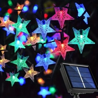 Luces navideñas solares 6 metros