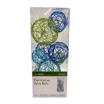 BOLAS DE ALAMBRE DECORATIVAS 11 PC