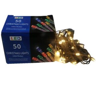 SET DE LUCES 50 LED NAVIDEÑAS 3 MTS LINEAL AMARIILAS