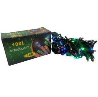 SET DE LUCES 100 LED NAVIDEÑAS 6.50 mts LINEAL COLORES