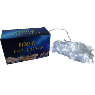 SET DE LUCES 100 LED NAVIDEÑOS 9 MTS LINEALES BLANCAS