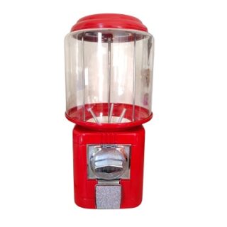 DISPENSADOR CHICLES ROJO BASE DE METAL SIN PEDESTAL