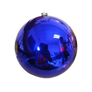 BOMBA NAVIDEÑAS GRANDE COLOR AZUL 25 CM