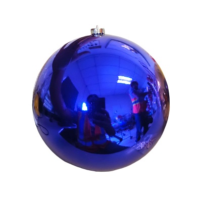 BOMBA NAVIDEÑAS GRANDE COLOR AZUL 25 CM