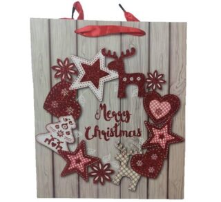BOLSA DE REGALO 18x22x10 CM NAVIDEÑO