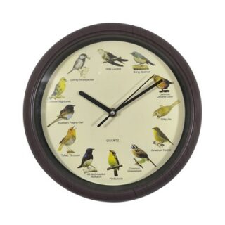 RELOJ DE PARED 25 CM DIAMETRO SONIDO DE AVES