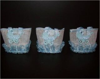 BOLSA DECORATIVA PARA BABY SHOWER 6 PC AZUL Y ROSADA