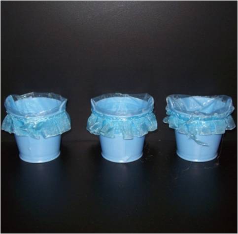 DECORACIONES PARA BABY SHOWER 6 PC AZUL Y ROSADO