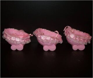 CARRUAJE DECORATIVO PARA BABY SHOWER AZUL Y ROSADO