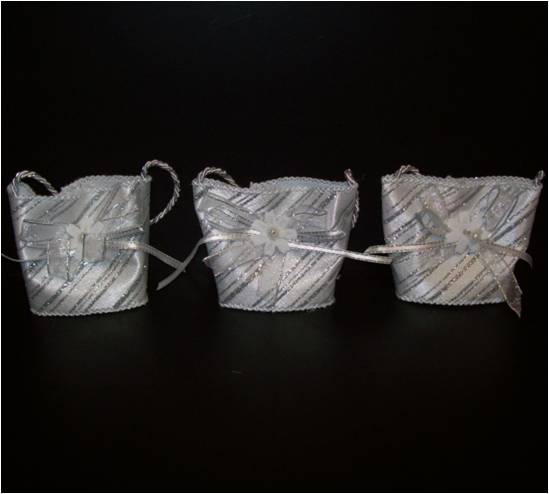 BOLSA DECORATIVA PARA BABY SHOWER BLANCA Y ROSADA