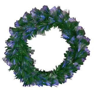 CORONA NAVIDEÑA VERDE CON LUZ LED 60 CMF