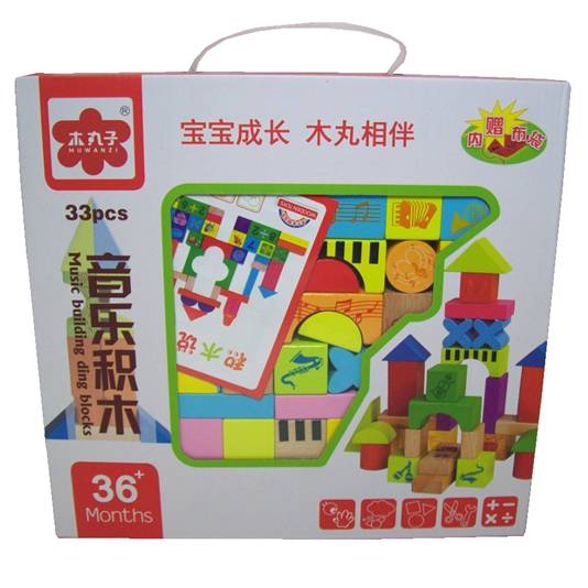 JUEGO INTELIGENTE CUBOS DE MADERA 33 PC EN CAJA