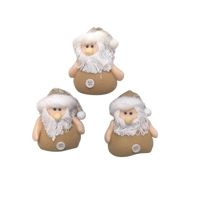 SET DE 3 PC DE SANTA CLAUS 8 CM