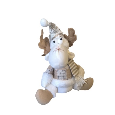 ALCE BLANCO NAVIDEÑO 23 CM